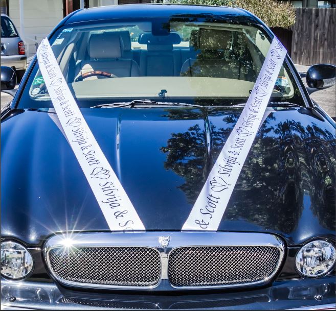 Personalised Wedding Car Ribbon – The Ribbon Company